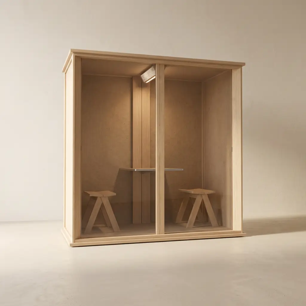 Cabine acoustique Kraft 2 vue de côté pour 2 personnes